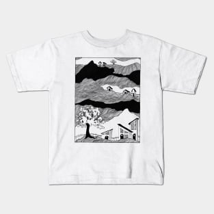 Little houses - mountains, travel, outdoors Kids T-Shirt